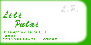 lili pulai business card